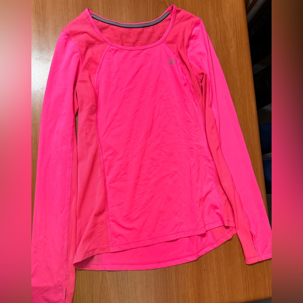 Victoria's Secret Neon Pink Long Sleeve Sport Top